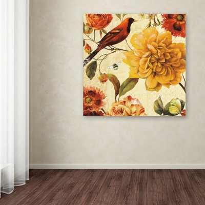 Lisa Audit 24" Red and Yellow Floral Canvas Art