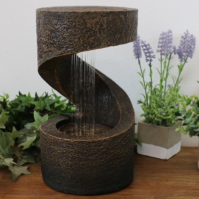 Sunnydaze Ethereal Essence Indoor Tabletop Water Fountain LED Light 13-Inch 