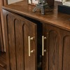HDZNVF Mid Century Modern Fluted Sideboard Cabinet with Adjustable Shelves Walnut - 4 of 4