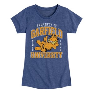 Girls' - Garfield - Varsity Fitted Short Sleeve Graphic T-Shirt - 1 of 4