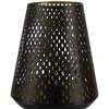 Northlight Laser-Cut Diamond Pattern Iron Table Lamp with Wood Base  - 11" - Black and Gold - 4 of 4