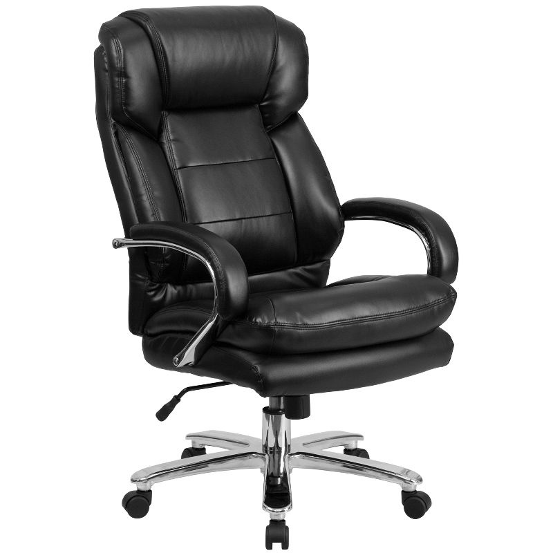Emma and Oliver 24/7 500 lb. Big & Tall Executive Swivel Ergonomic Office Chair with Loop Arms, 1 of 14