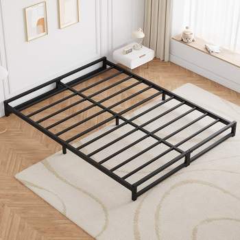 Whizmax 6 Inch Bed Frame Heavy Duty Metal Platform Bed Frame with Steel Slat Support, Mattress Foundation, No Box Spring Needed, Black