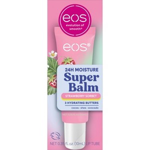 eos 24H Moisture Super Lip Balm - Strawberry Sorbet - 0.35 fl oz - 1 of 4