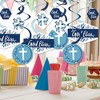 Big Dot of Happiness Blue Elegant Cross - Boy Religious Party Hanging Decor - Party Decoration Swirls - Set of 40 - 2 of 4