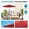 Outdoor Patio Umbrella with Push Button Tilt and Crank, Market Umbrella 8 Sturdy Ribs UV Protection Waterproof for Garden, Backyard - 4 of 4