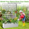 71"x47"x12" Raised Garden Bed with Trellis Privacy Screen & Drainage Holes - 4 of 4