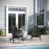 Emma and Oliver Duhram Folding Chair for Indoor/Outdoor Use with Acacia Wood Low Profile Lounge Construction Ideal for Sunroom, Backyard, or Patio - 3 of 4