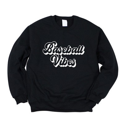 Simply Sage Market Women's Graphic Sweatshirt Baseball Vibes Cursive