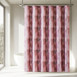 Chuks Collins x Lush Decor Gilded Spore Shower Curtain 72X72 - Rose - 1 of 4