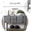 48'' Sideboard Console Table with 2 Drawers and Cabinets and Bottom Shelf,  Wood, Buffet Cabinet Sofa Table for Kitchen Dining Room - 2 of 4