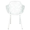 LeisureMod Devon 5-Piece Aluminum Outdoor Patio Dining Set - Glass Top, Stackable Chairs - 2 of 4