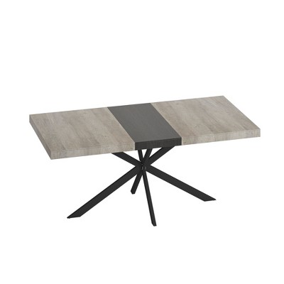 NicBex Rectangular Stretch Dining Table with Storage Box