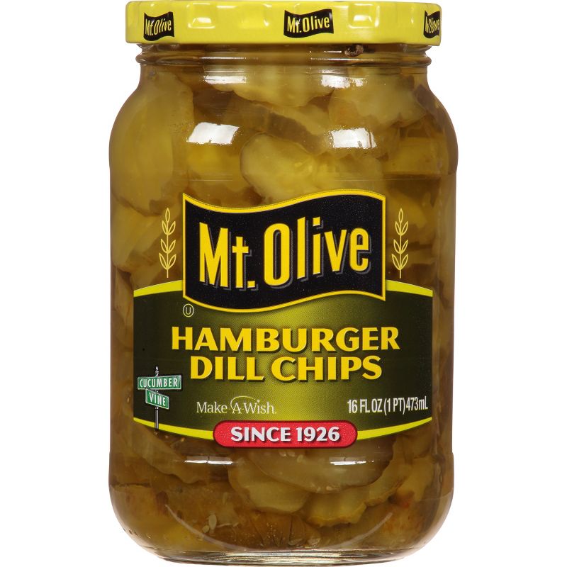 Mt. Olive Hamburger Dill Pickle Chips - 16oz, 1 of 5