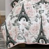 Marcielo 2/3 pcs Kids Eiffel Tower Floral Paris Bedspread Set - 4 of 4