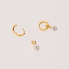 Bearfruit Jewelry Marie Pearl Charm Huggies - 4 of 4