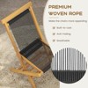 Tangkula 4PCS Folding Chairs w/ Quick-Folding Portable Design Woven Rope Seat Porch Patio - 2 of 4