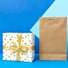 Bows And Sparkles Small Gift Bag Kraft Natural - 2 of 3