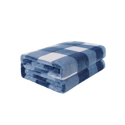 Piccocasa Plaid Flannel Fleece Buffalo Soft Plush Blankets Black And White  50 *60 : Target