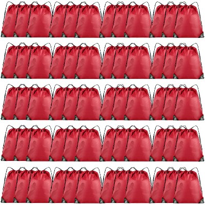 Bulk Drawstring Bags for Party Favors, Lightweight Sackpacks for Gym, School Events, Team Sports & Giveaways