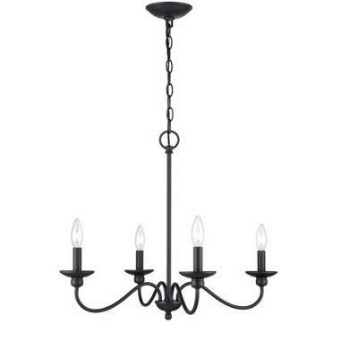 Millennium Lighting Delvona 4 - Light Chandelier in  Matte Black