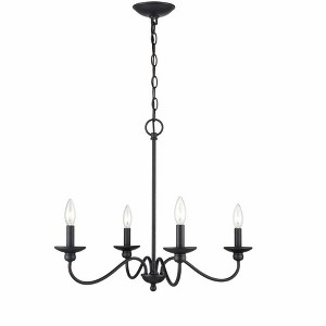 Millennium Lighting Delvona 4 - Light Chandelier in  Matte Black - 1 of 3