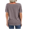 Imily Bela Womens T Shirt Deep V Neck Short Sleeve Casual Fit Basic Fashion Top - 2 of 3