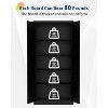 homfan Metal Storage Cabinet with Lock,Steel Tool Cabinet with 4 Adjustable Shelves and 4 Adjustable Feet,Storage Organization for Home,Garage,Office - 4 of 4