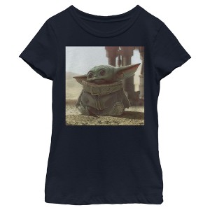 Girl's Star Wars The Mandalorian The Child Square Frame T-Shirt - 1 of 3