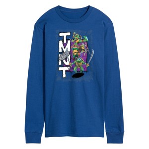 Men's - Teenage Mutant Ninja Turtles - Donatello, Raphael, Leonardo, & Michelangelo Long Sleeve Graphic T-Shirt - 1 of 4