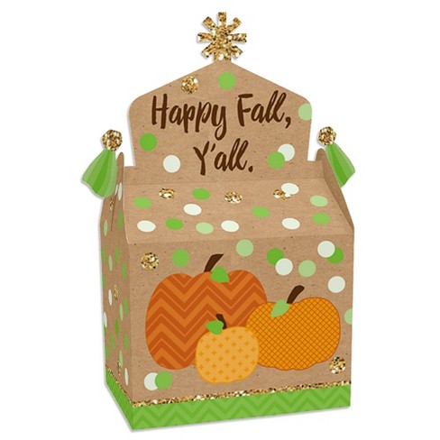 Big Dot of Happiness Pumpkin Patch - Treat Box Party Favors - Fall,  Halloween or Thanksgiving Party Goodie Gable Boxes - Set of 12