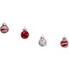 Kurt Adler Miniature Glass Ball Ornament Set, Red and White, 1" (12-Count) - 3 of 4