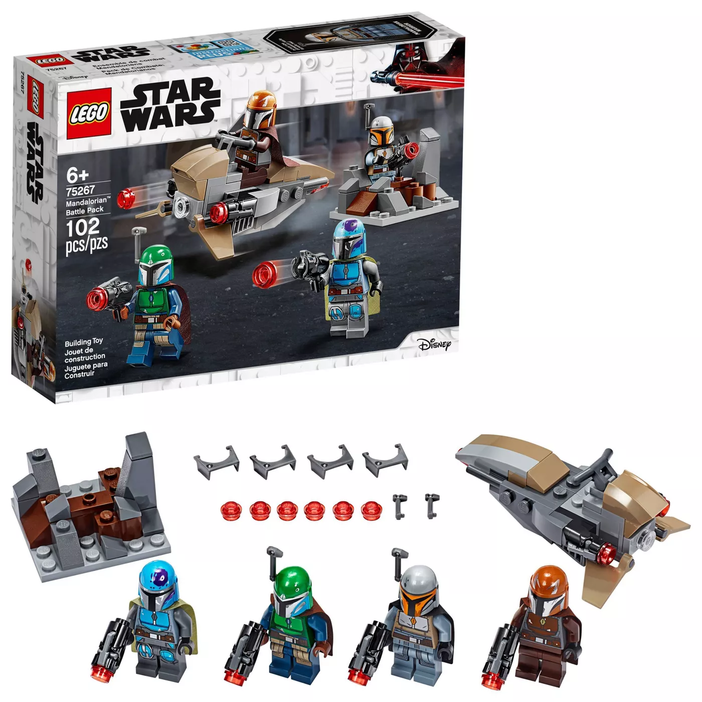 LEGO Star Wars Mandalorian Battle Pack Shock Troopers and Speeder Bike Building Kit 75267 - image 1 of 8