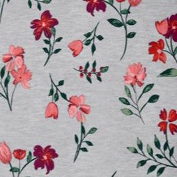 heather grey red pretty floral