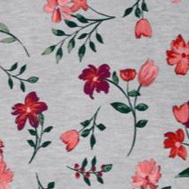 heather grey red pretty floral
