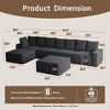 XIZZI Modular Corduroy Sectional Sofa: 5 Sold-Separately Units (Corner, Arms, Ottoman) | Black/Camel | Standard/Large Cushion Options | DIY Friendly - 2 of 4