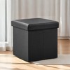 15" Ottoman with Storage, Folding Footstool, Storage Ottoman Bench, Cube Storage Chest 660 lb Load Capacity - image 4 of 4