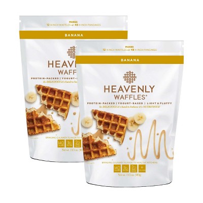 Heavenly Waffles 13.5 oz Banana Waffles Mix - Pack of 2