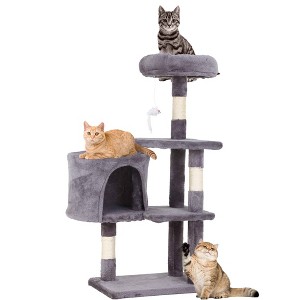 FDW Cat Tree 37 Inch Tall Cat Tower Kitten  with Scratching Posts and Perches Indoor Activity Center for Cats - 1 of 4