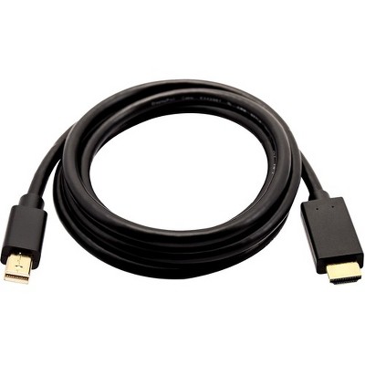 V7 Black Video Cable Mini DisplayPort Male to HDMI Male 2m 6.6ft