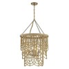 Savoy House Bremen 4 - Light Pendant in  Warm Brass/Natural Rattan - 3 of 4