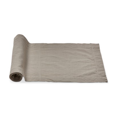tagltd 72"Lx 14.5"W in. Threads Woven 2 in. Hem Solid Sand Table Runner Cotton Machine Wash