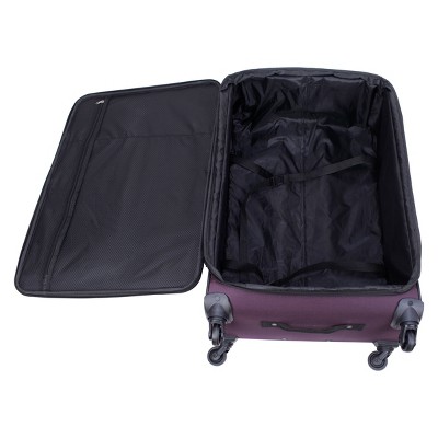 Buy Skyline 5pc Softside Checked Spinner Luggage Set Burgundy Online