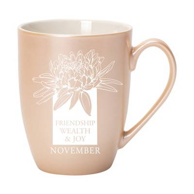 Elanze Designs Friendship Wealth And Joy Precious Pearl 10 ounce New Bone China Coffee Cup Mug