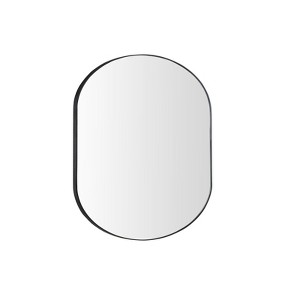 SEVOBAL Bathroom Vanity Mirrors Oval Metal Frame Distortion Durable Rust Resistant Easy Installation Shatter Proof Anti Fog, Black, 40"*30"*0.75" - 1 of 4