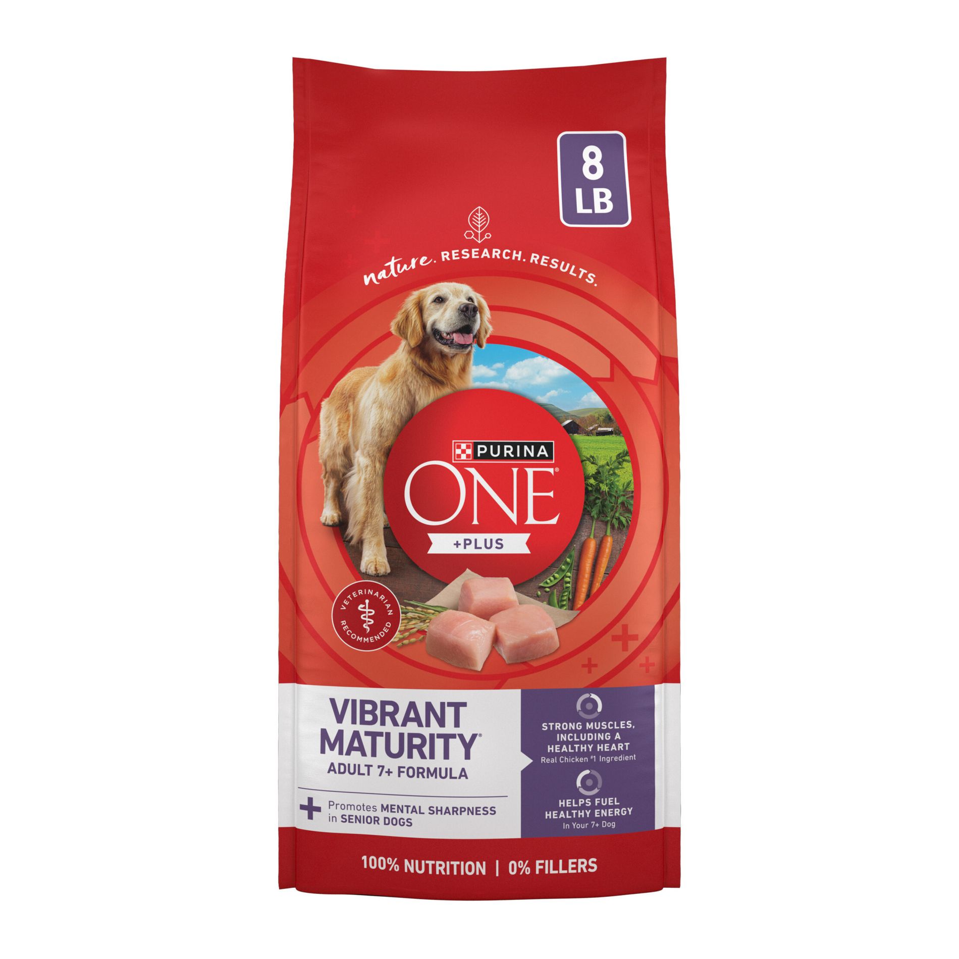 Purina ONE SmartBlend Vibrant Maturity Natural Chicken Flavor Dry Dog Food for 7+ Senior Dogs