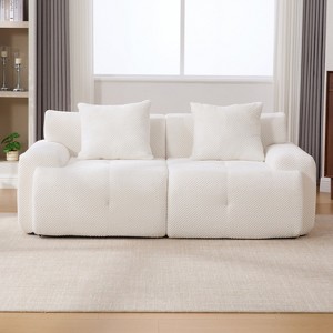 Hrinhom 73.2"W Loveseat Sofa,Modern Sponge Compression Couch,No Assembly - 1 of 4