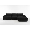 GDFStudio Savannah 113" Modern Fabric Upholstered 3-Seater L-Shape Sectional Sofa - 2 of 4
