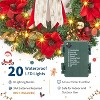 GAOMON 6ft Artificial Christmas Wreath for Front Door with LED Lights, Red Balls & Flowers, Pine Needles Decoration - 3 of 4