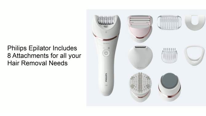 Philips Series 8000 Women&#39;s Rechargeable 5-in-1 Shaver, Trimmer, Pedicure and Exfoliator - BRE740/14, 2 of 21, play video